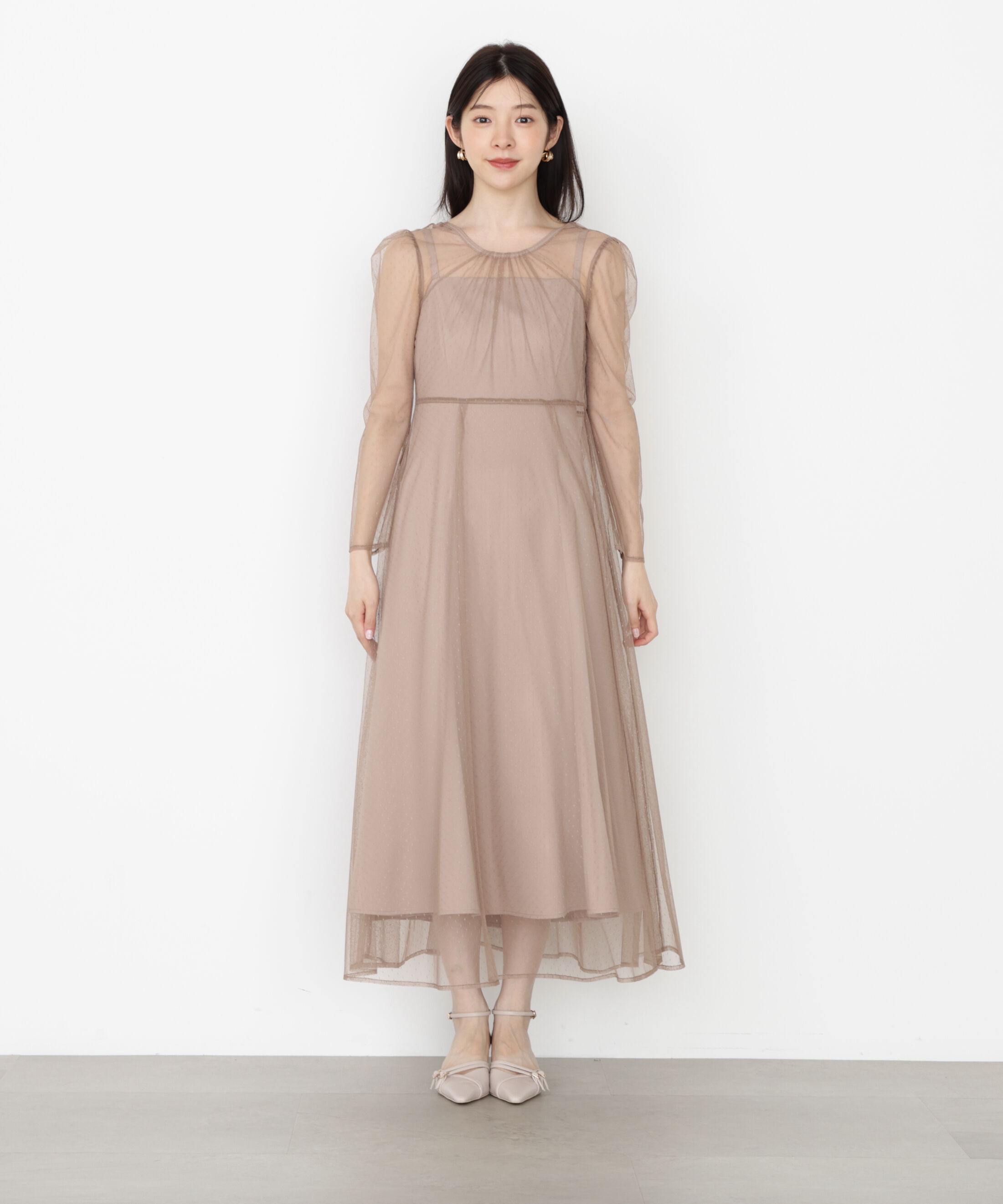 PROPORTION BODY DRESSING「＜藤田みりあさんコラボ＞キャミ付きチュールワンピース 25AW」|ワンピース|