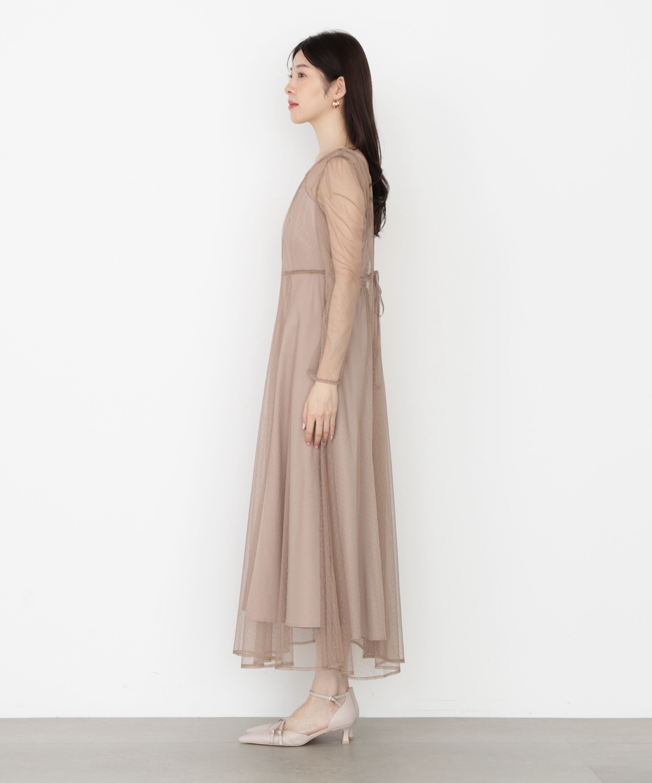 PROPORTION BODY DRESSING「＜藤田みりあさんコラボ＞キャミ付きチュールワンピース 25AW」|ワンピース|