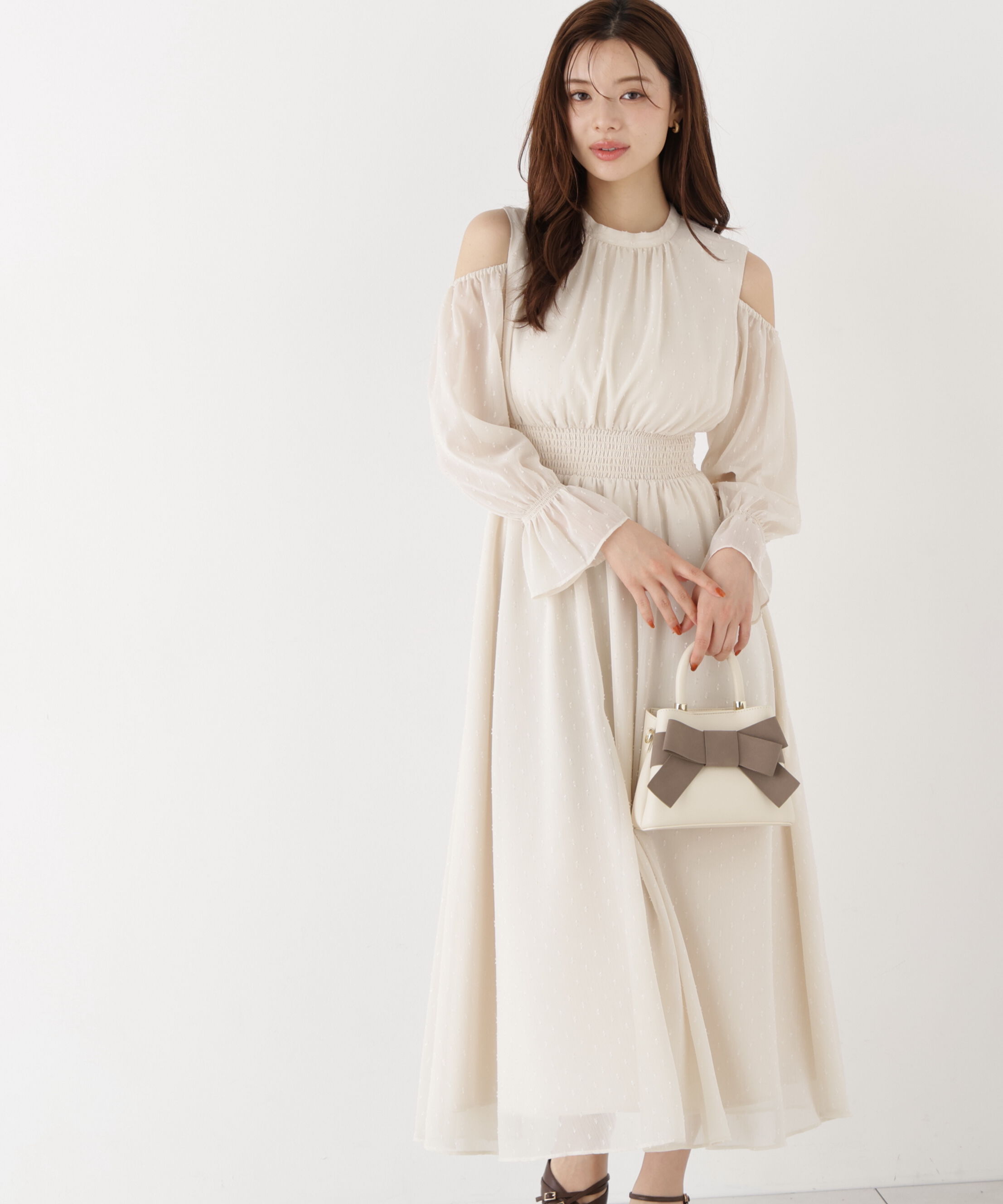 PROPORTION BODY DRESSING「オープンショルダーワンピース」|ワンピース|