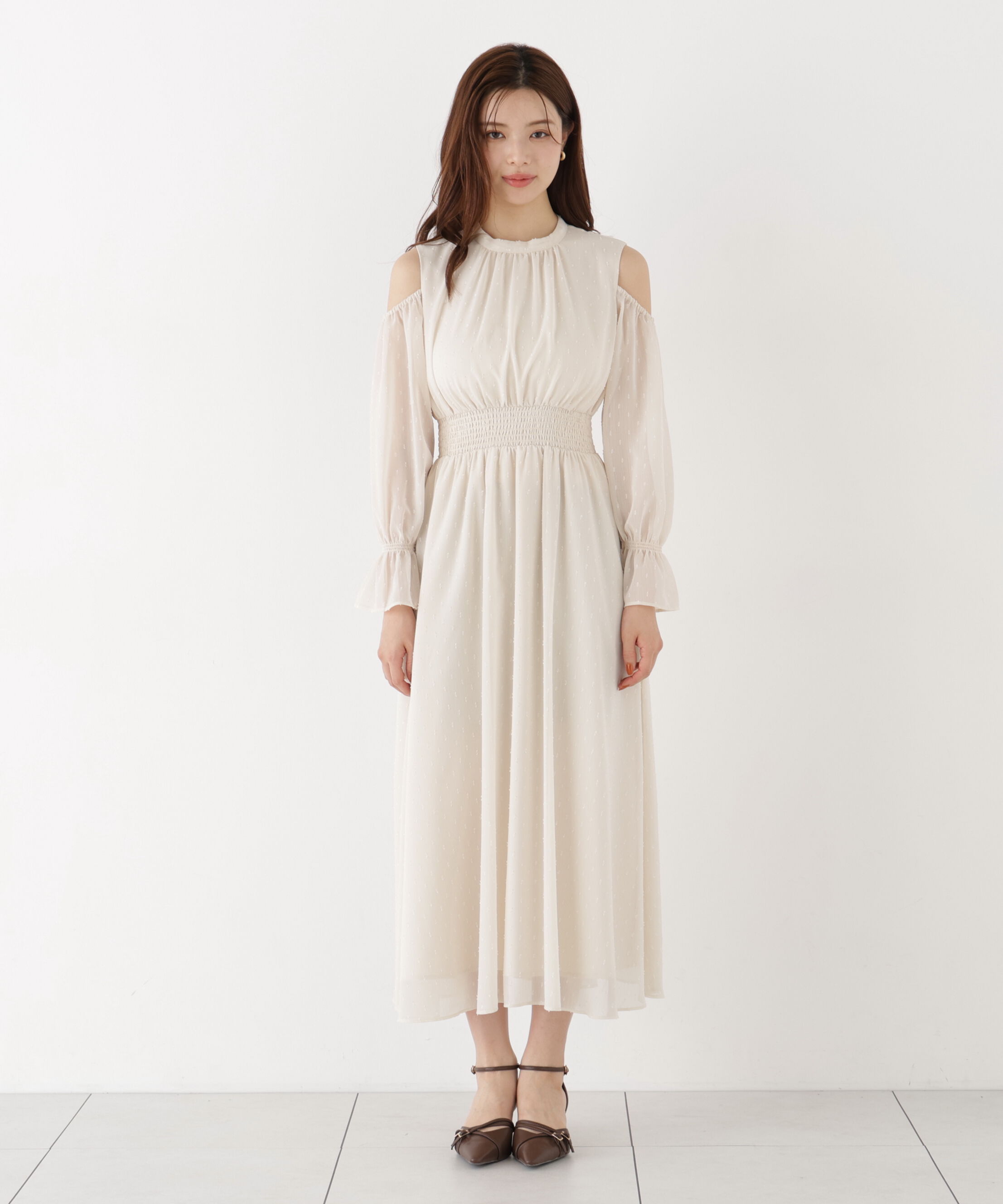 PROPORTION BODY DRESSING「オープンショルダーワンピース」|ワンピース|
