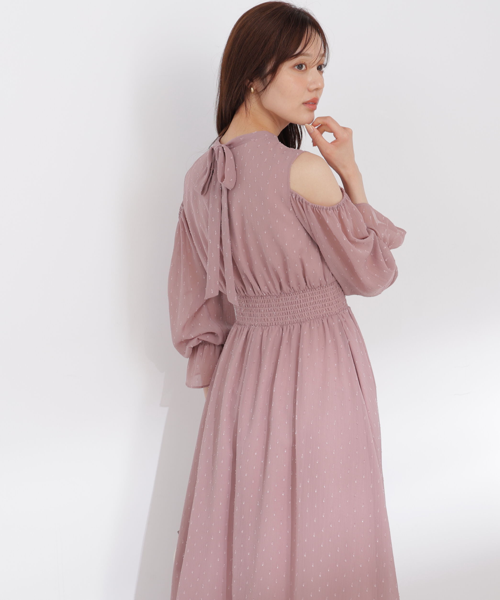 PROPORTION BODY DRESSING「オープンショルダーワンピース」|ワンピース|