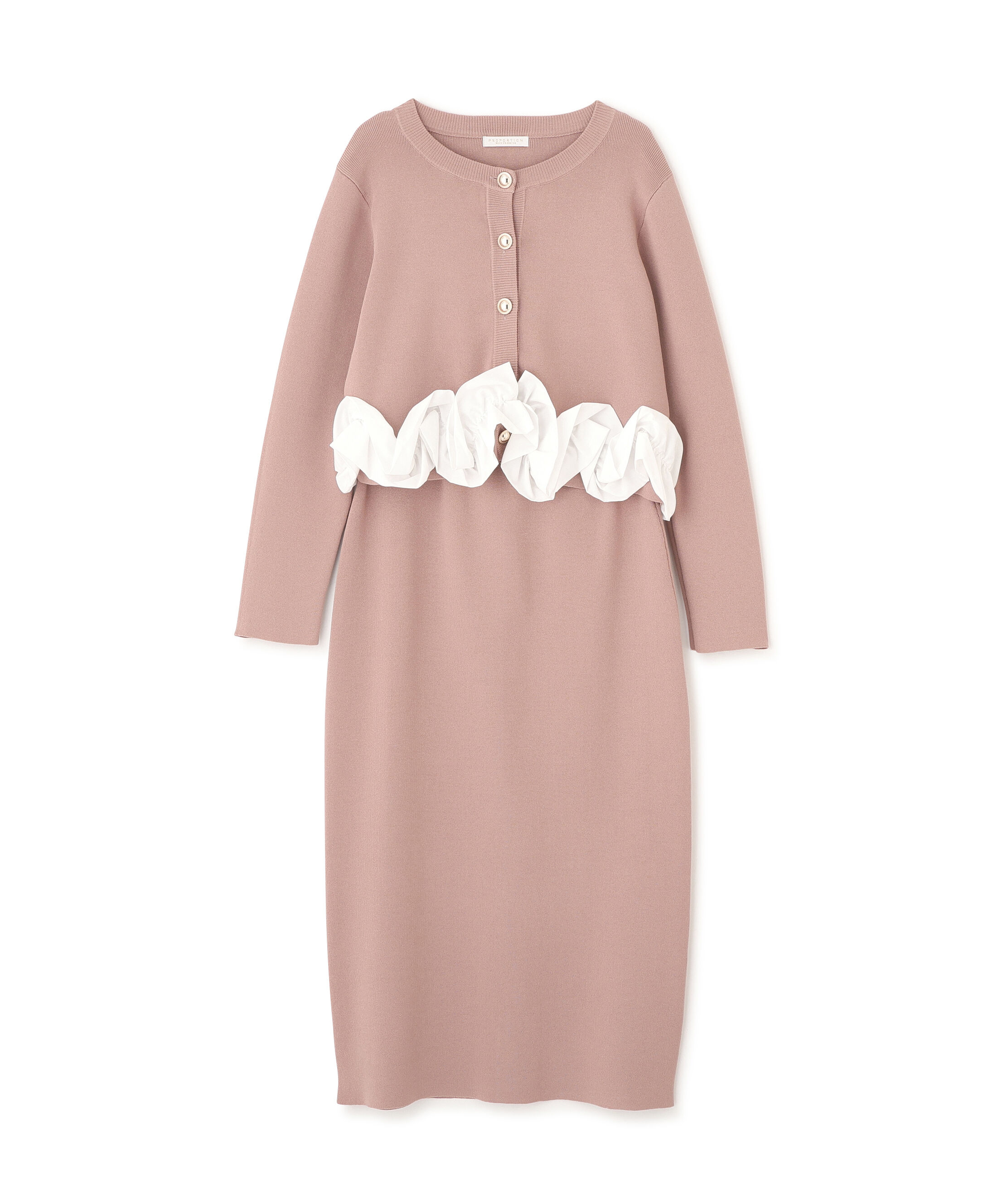 PROPORTION BODY DRESSING「ホイップヘムニットセットアップ 26AW」|ワンピース|