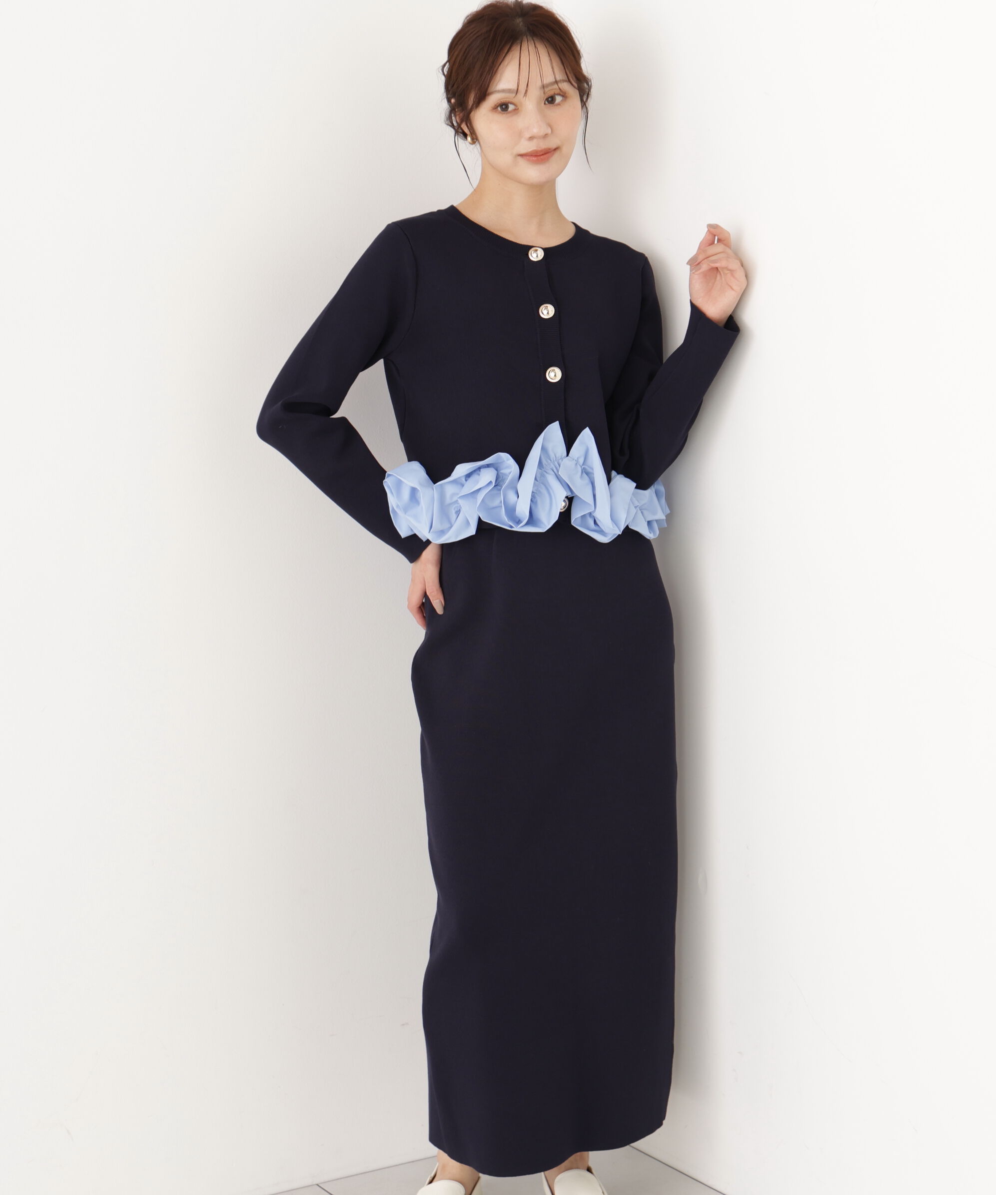 PROPORTION BODY DRESSING「ホイップヘムニットセットアップ 26AW」|ワンピース|