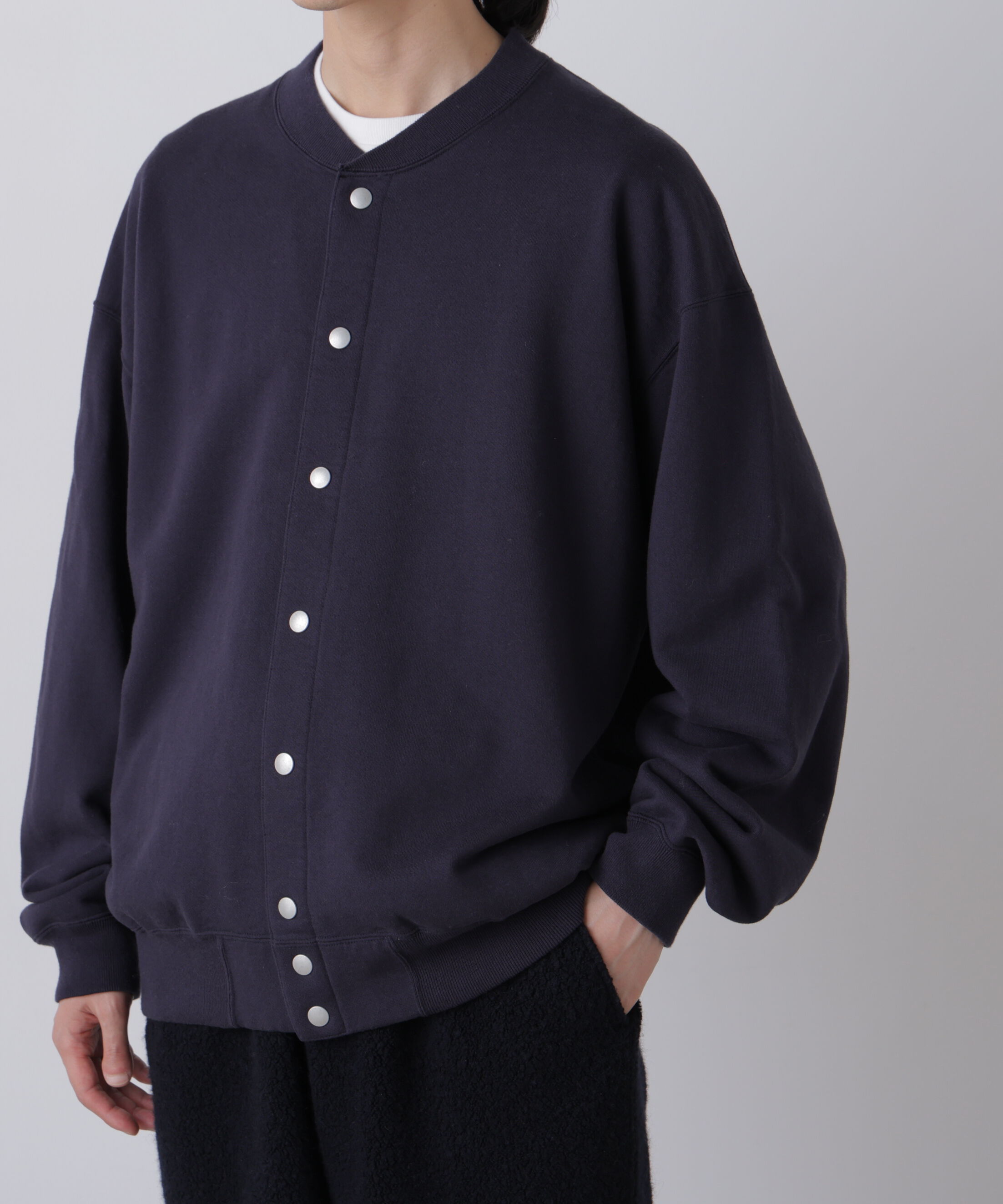 YLEVE 「Ｙ /  [UNISEX] ORGANIC COTTON HEAVY WEIGHT FLEECE SNAP CARDIGAN」|Tシャツ・カットソー|