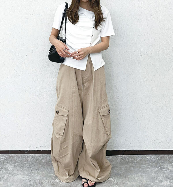 archives「【ＯＮかわ】アシメタックボタンカットＴＯＰＳ　５Ｓ」|Tシャツ・カットソー|