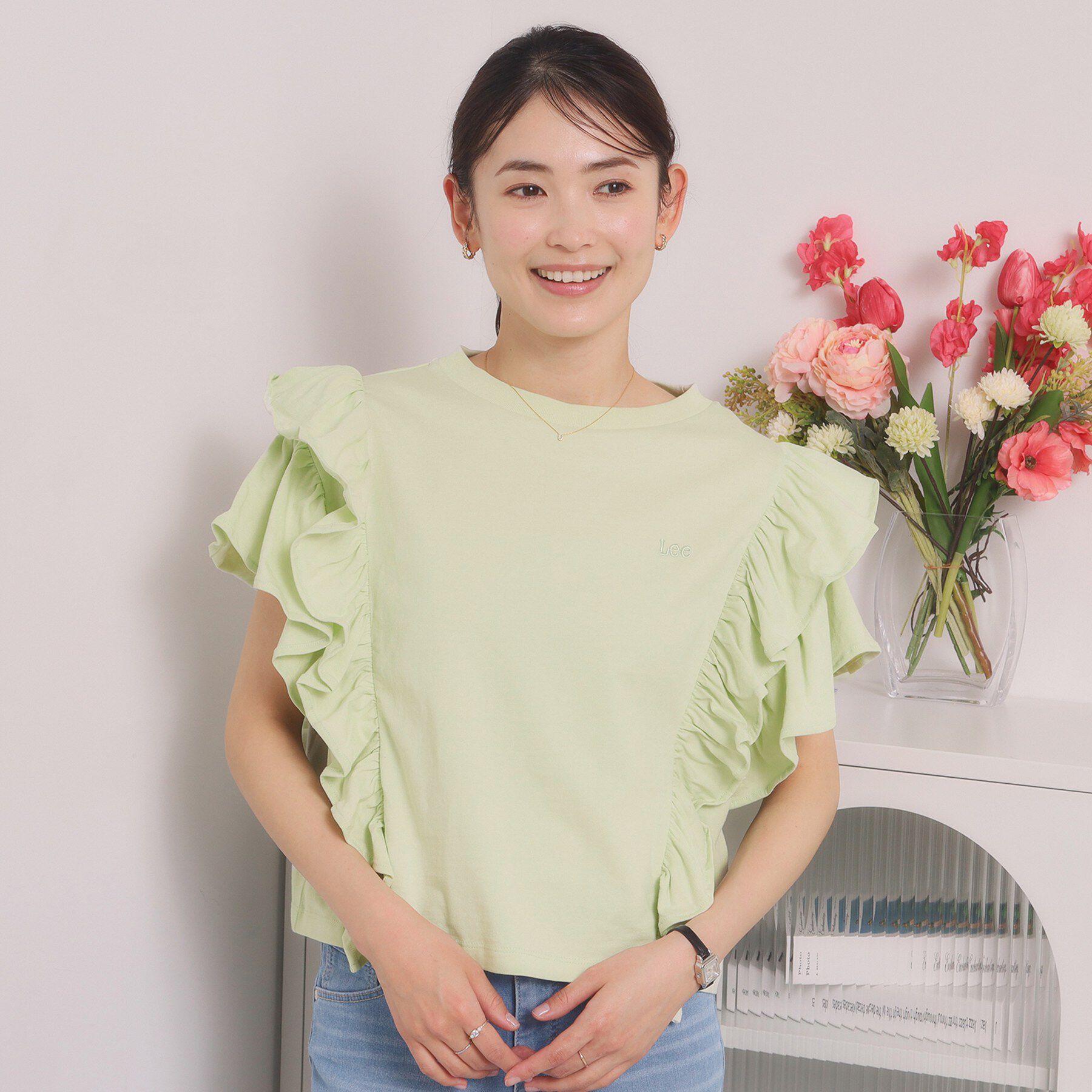 ITS&rsquo;DEMO「＜Lee＞ RUFFLESLEEVES TEE」|Tシャツ・カットソー|