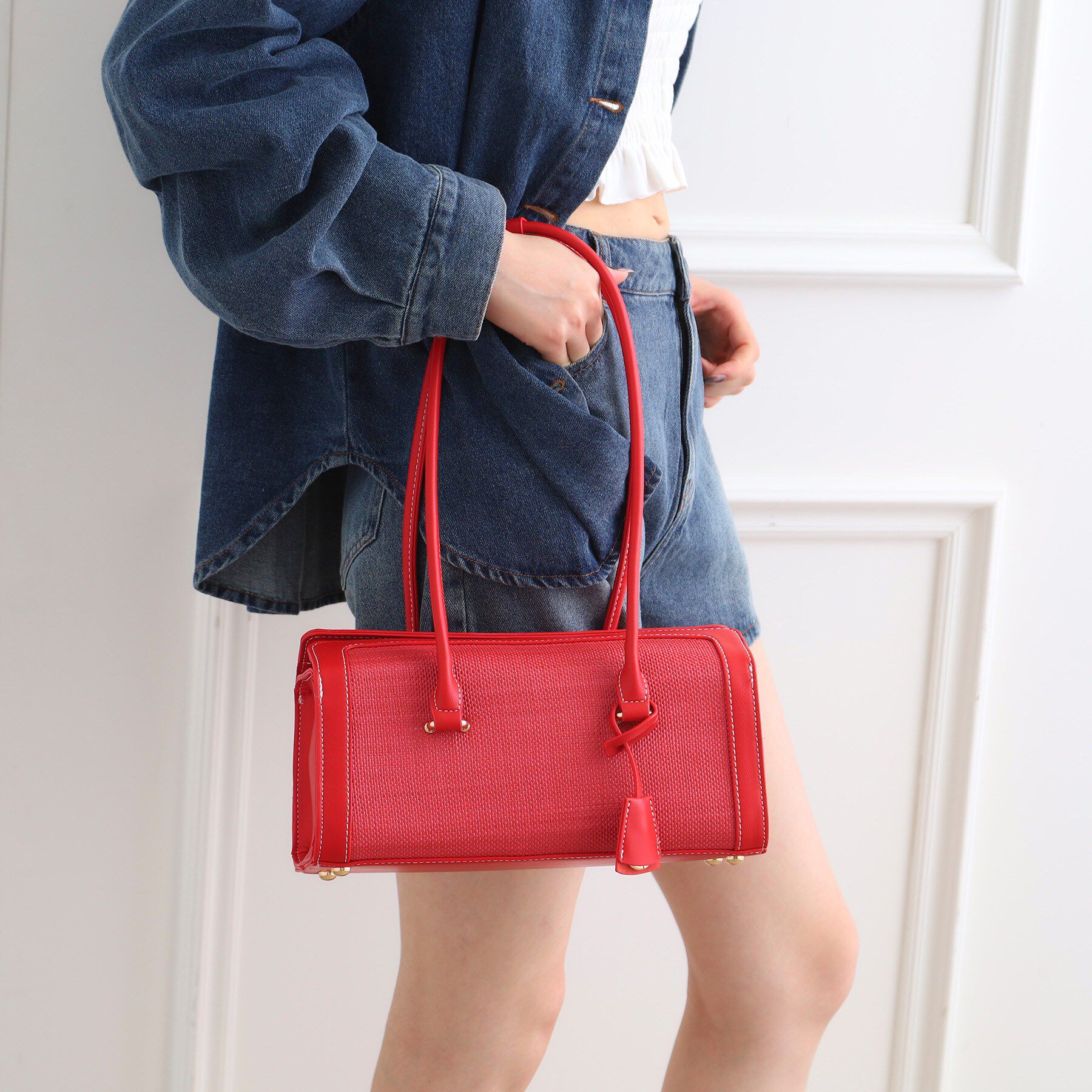 ESPERANZA「【EC限定】雑材ボックストートバッグ」|トートバッグ|