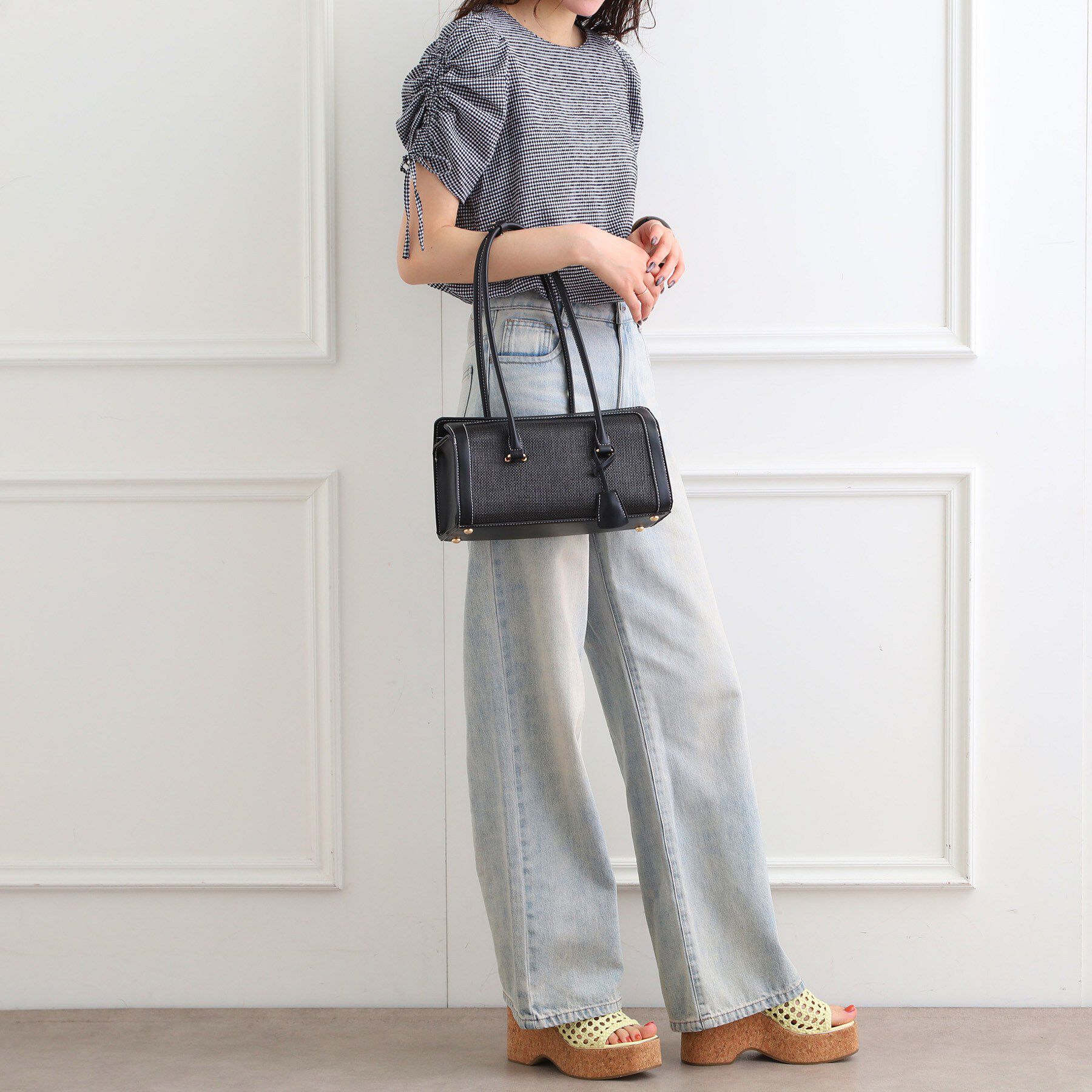 ESPERANZA「【EC限定】雑材ボックストートバッグ」|トートバッグ|