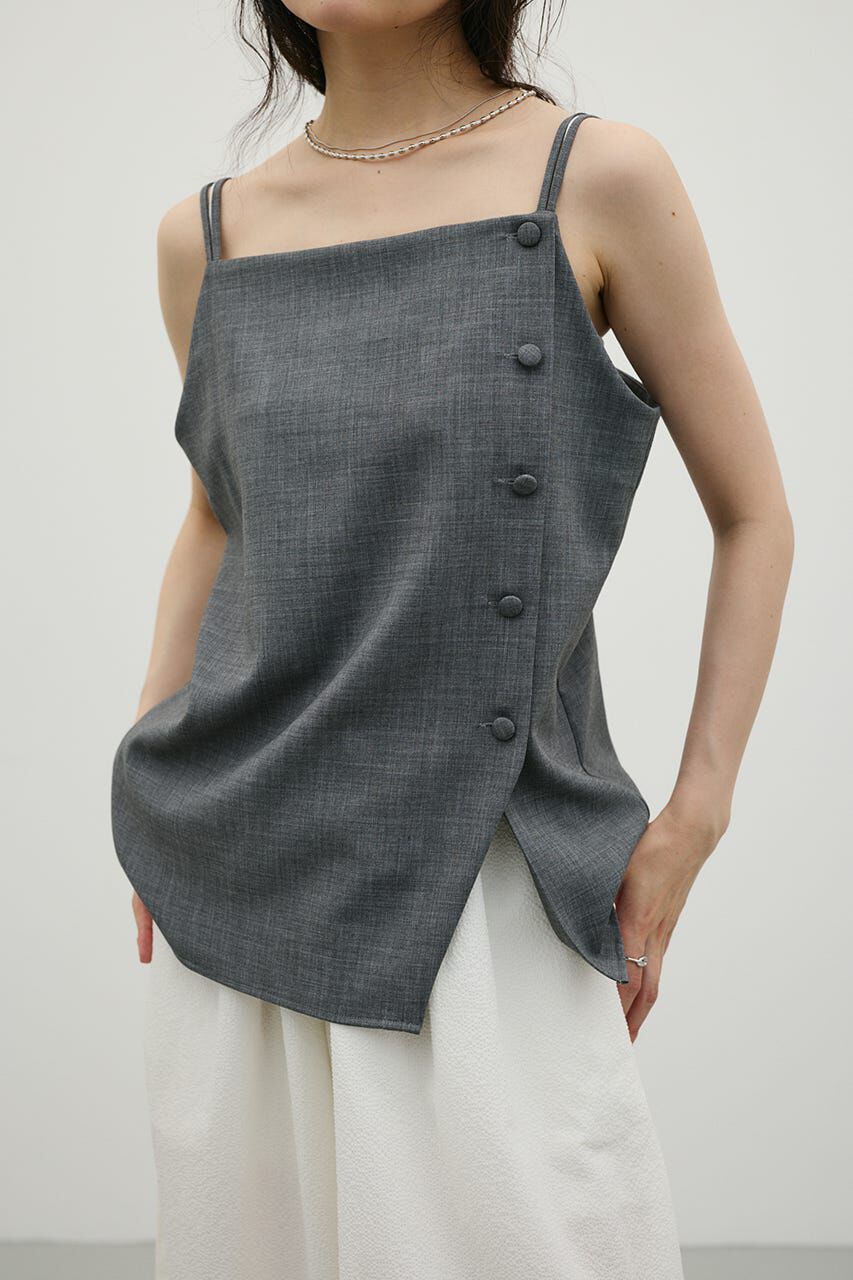 STYLEMIXER「マニッシュボタンベスト」|キャミソール|GRY