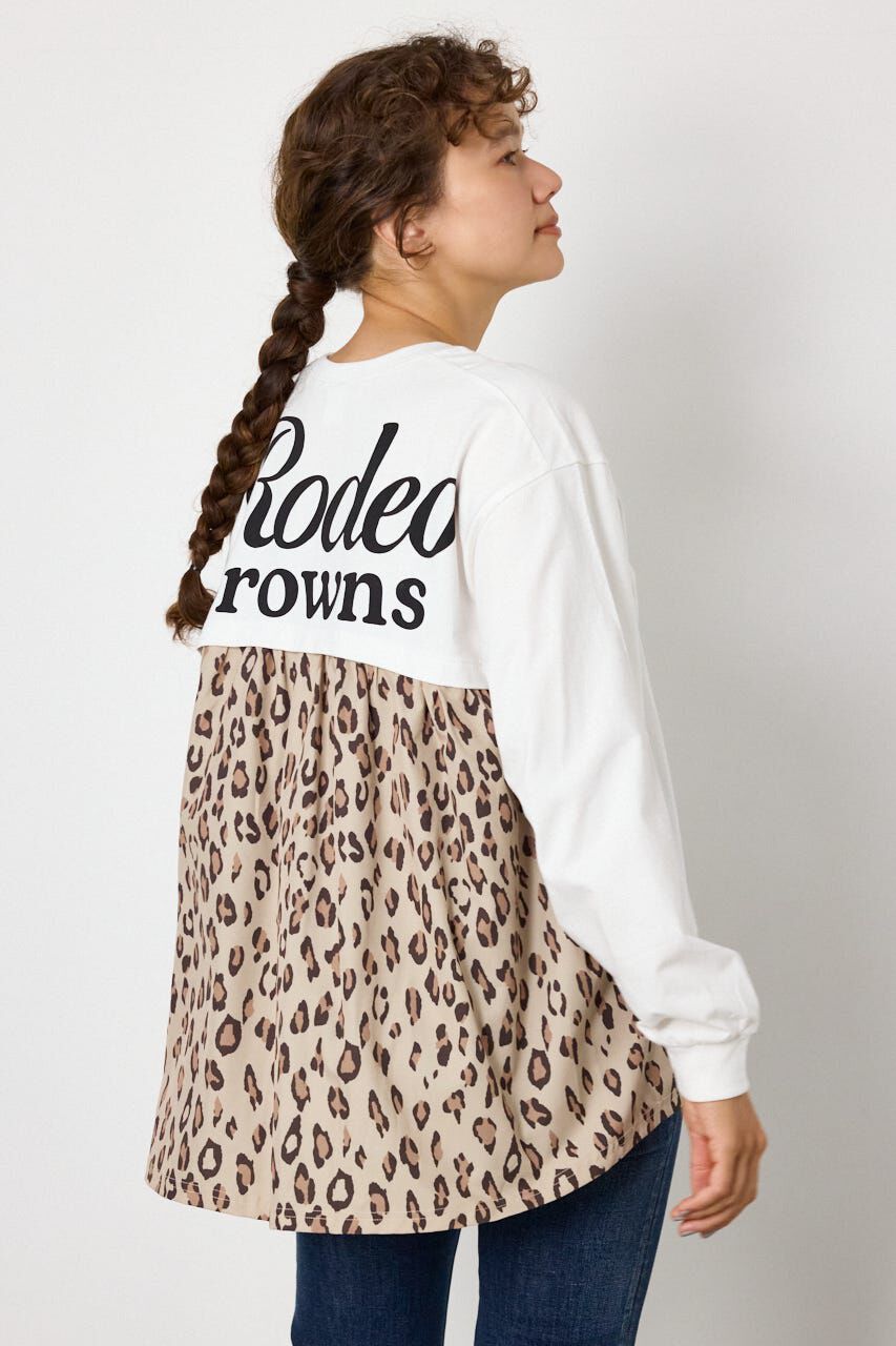 RODEO CROWNS「バックギャザードッキングロングTシャツ」|Tシャツ・カットソー|O/WHT1