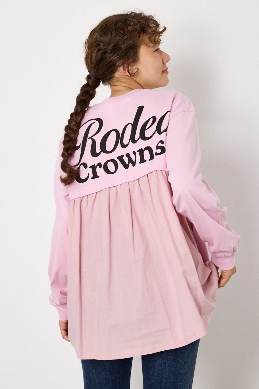 RODEO CROWNS「バックギャザードッキングロングTシャツ」|Tシャツ・カットソー|