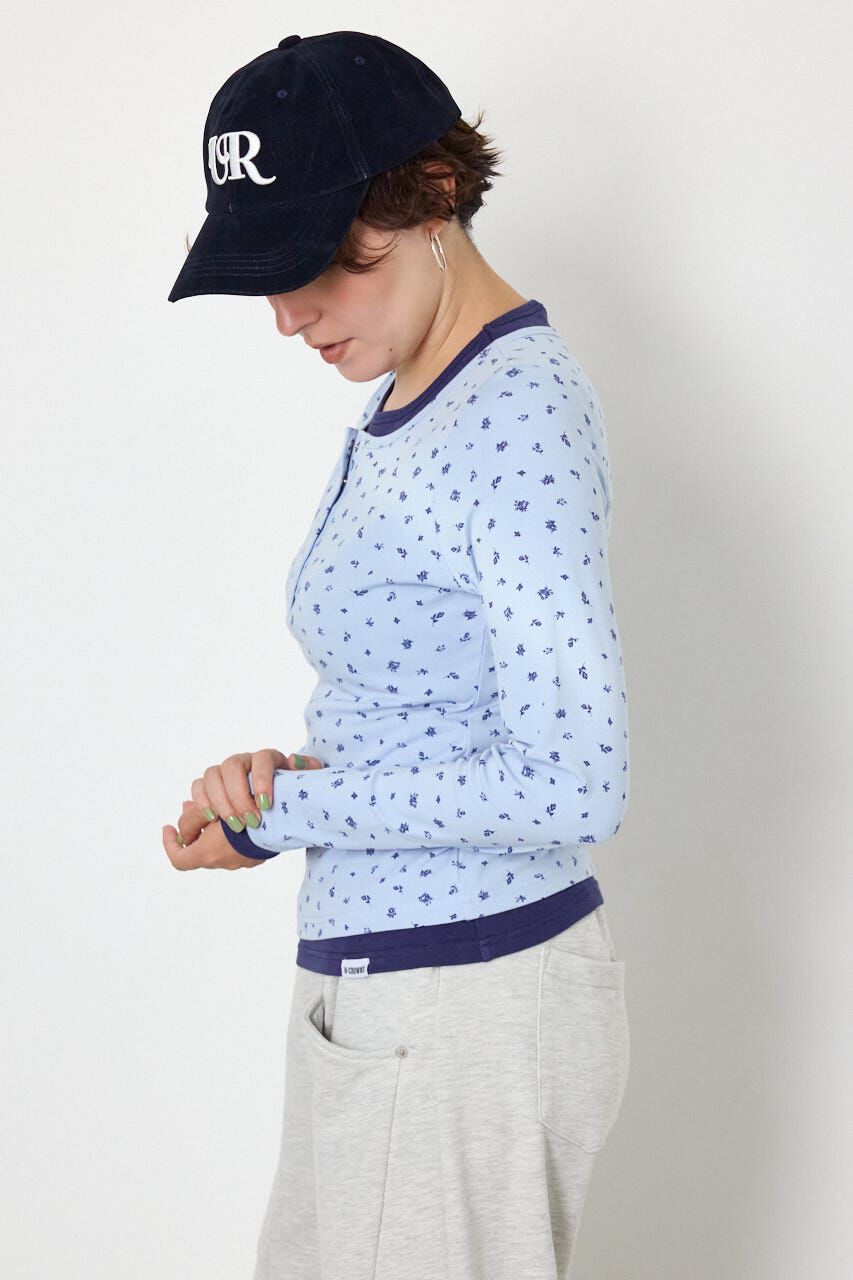 RODEO CROWNS「フェイクレイヤードヘンリーネックトップス」|Tシャツ・カットソー|