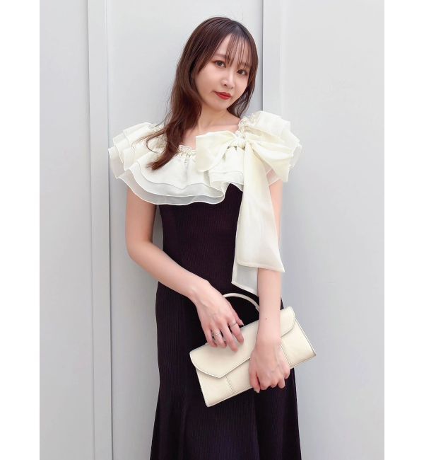 dazzlin「ショルダーリボンフリルカットワンピース」|ワンピース|