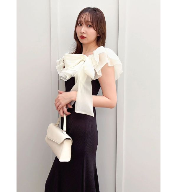dazzlin「ショルダーリボンフリルカットワンピース」|ワンピース|
