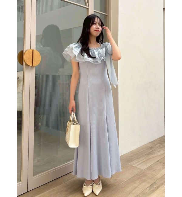 dazzlin「ショルダーリボンフリルカットワンピース」|ワンピース|