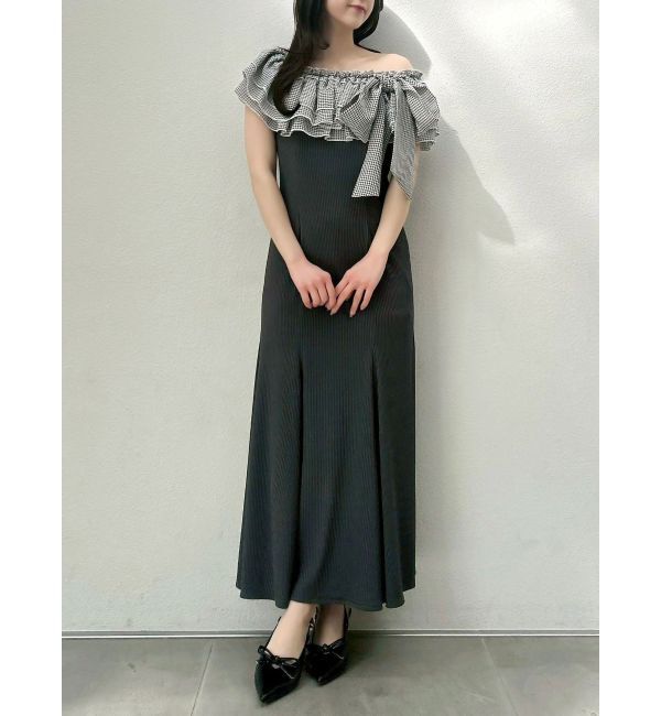 dazzlin「ショルダーリボンフリルカットワンピース」|ワンピース|