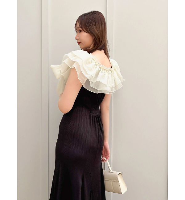 dazzlin「ショルダーリボンフリルカットワンピース」|ワンピース|