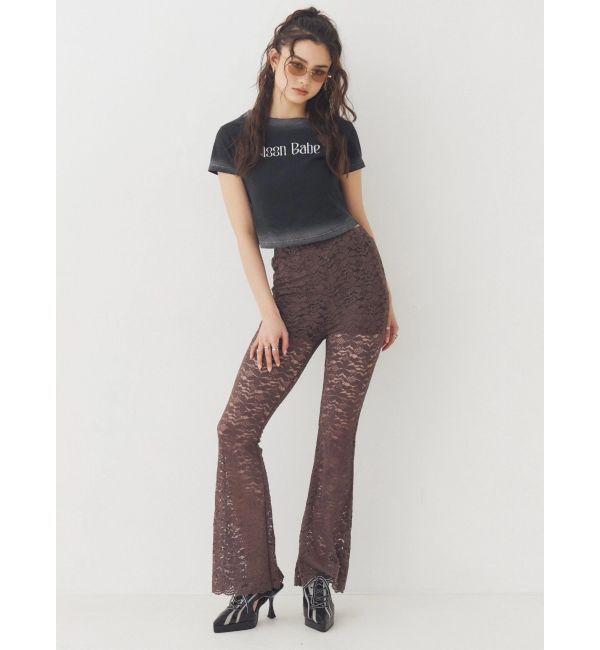 EVRIS「MOON BABE ロゴクロップドTシャツ」|Tシャツ・カットソー|
