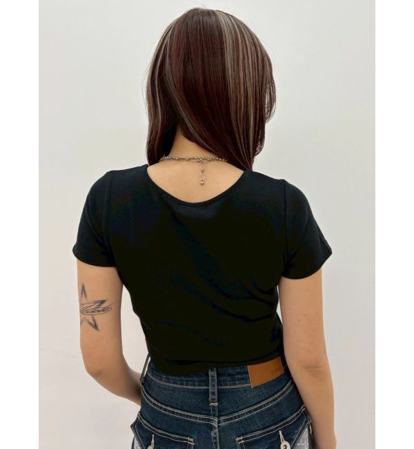 EVRIS「レタリングシンプルショートTシャツ」|Tシャツ・カットソー|