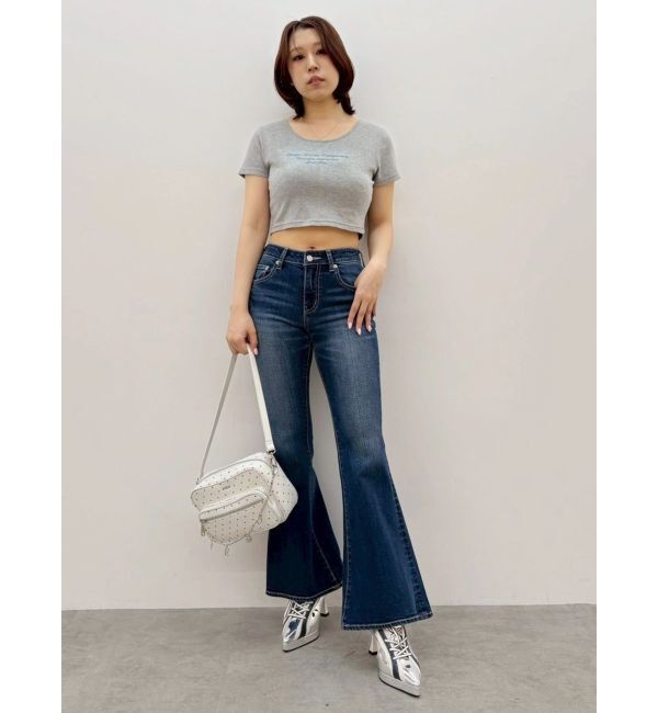 EVRIS「レタリングシンプルショートTシャツ」|Tシャツ・カットソー|