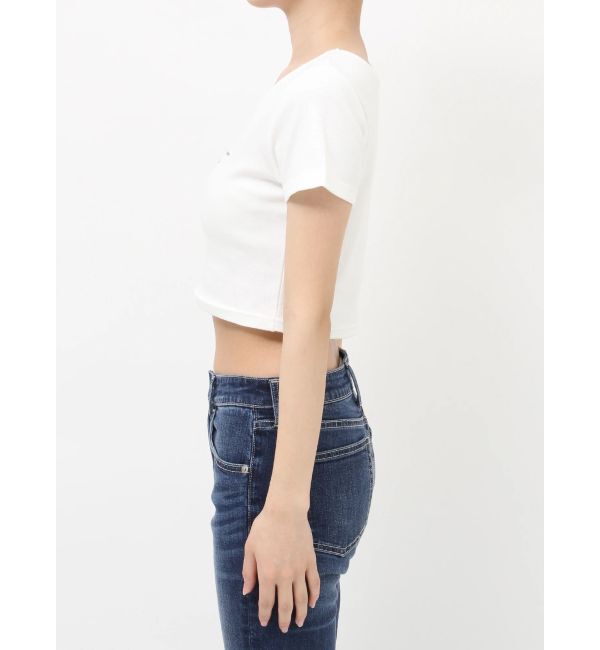 EVRIS「レタリングシンプルショートTシャツ」|Tシャツ・カットソー|