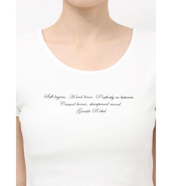 EVRIS「レタリングシンプルショートTシャツ」|Tシャツ・カットソー|