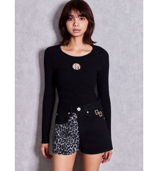 GYDA「GG studs leopardショートパンツ」|その他|