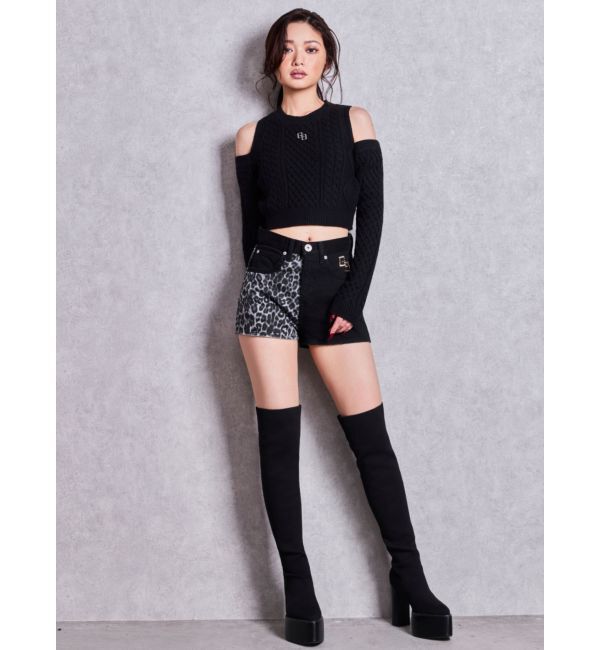 GYDA「GG studs leopardショートパンツ」|その他|