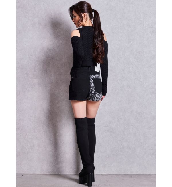 GYDA「GG studs leopardショートパンツ」|その他|