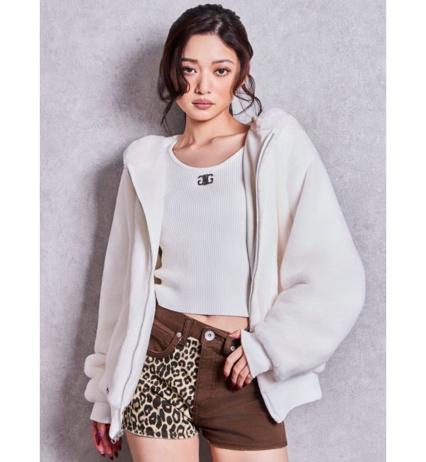 GYDA「GG studs leopardショートパンツ」|その他|