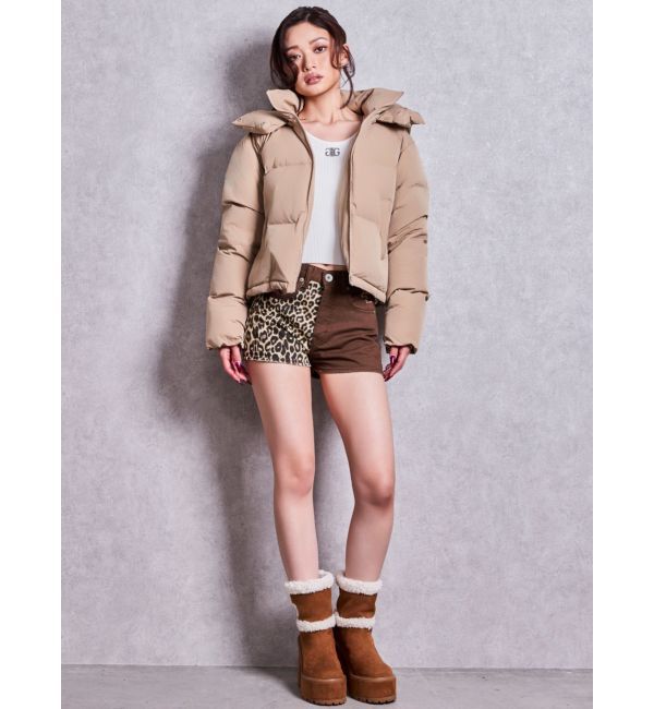 GYDA「GG studs leopardショートパンツ」|その他|