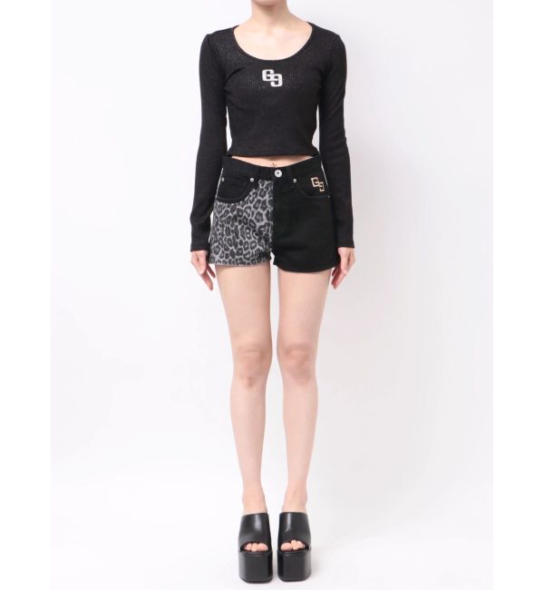 GYDA「GG studs leopardショートパンツ」|その他|
