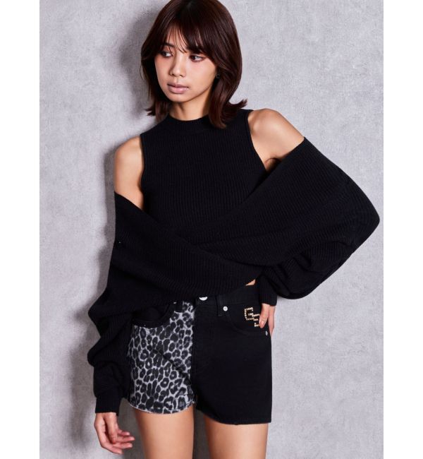 GYDA「GG studs leopardショートパンツ」|その他|