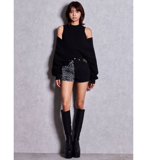GYDA「GG studs leopardショートパンツ」|その他|