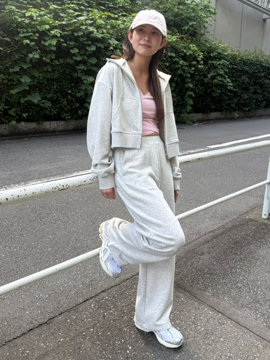 emmi atelier「【W&T】ジップアップフーディー/コンパクトサイズ【セットアップ対応】」|パーカー|