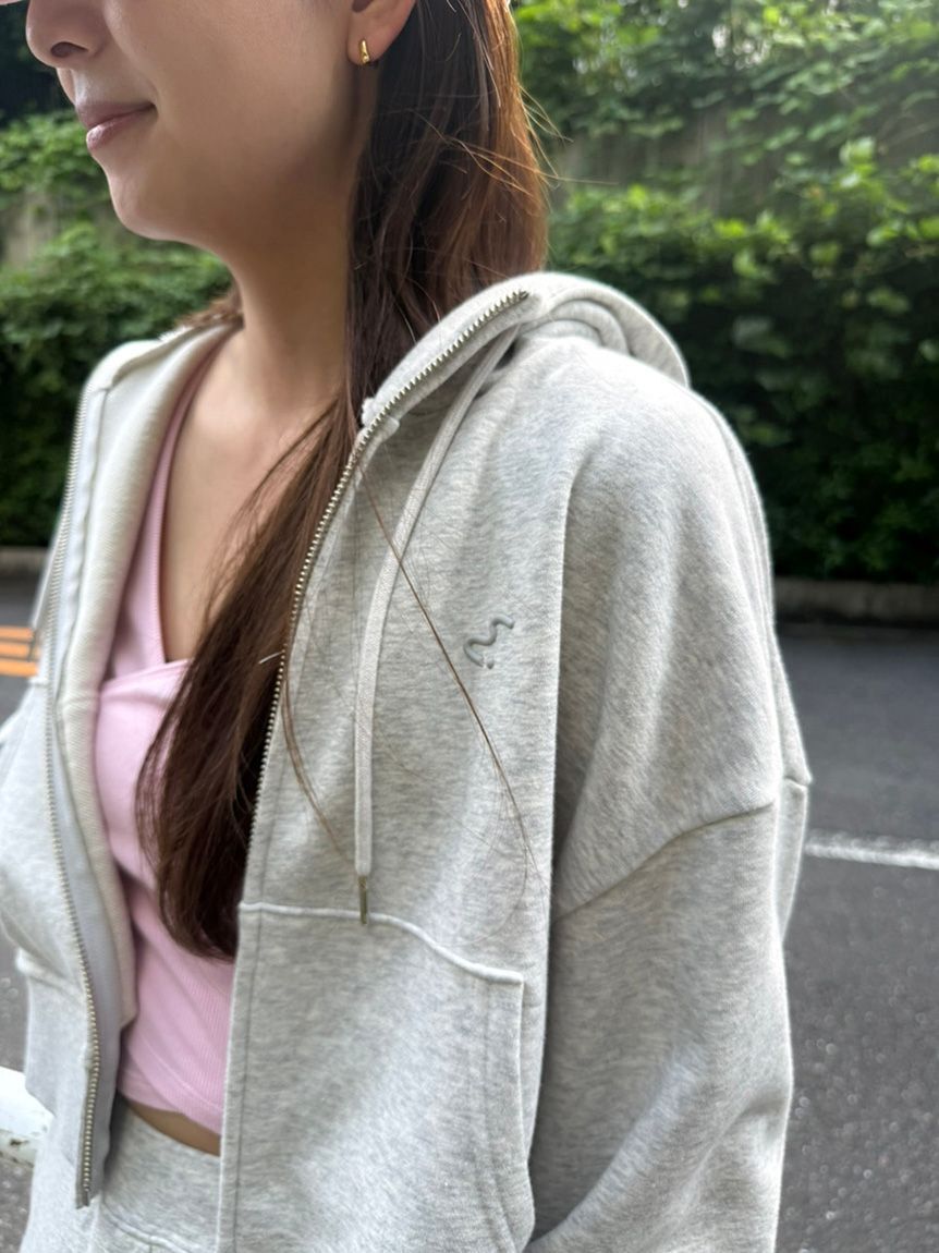 emmi atelier「【W&T】ジップアップフーディー/コンパクトサイズ【セットアップ対応】」|パーカー|