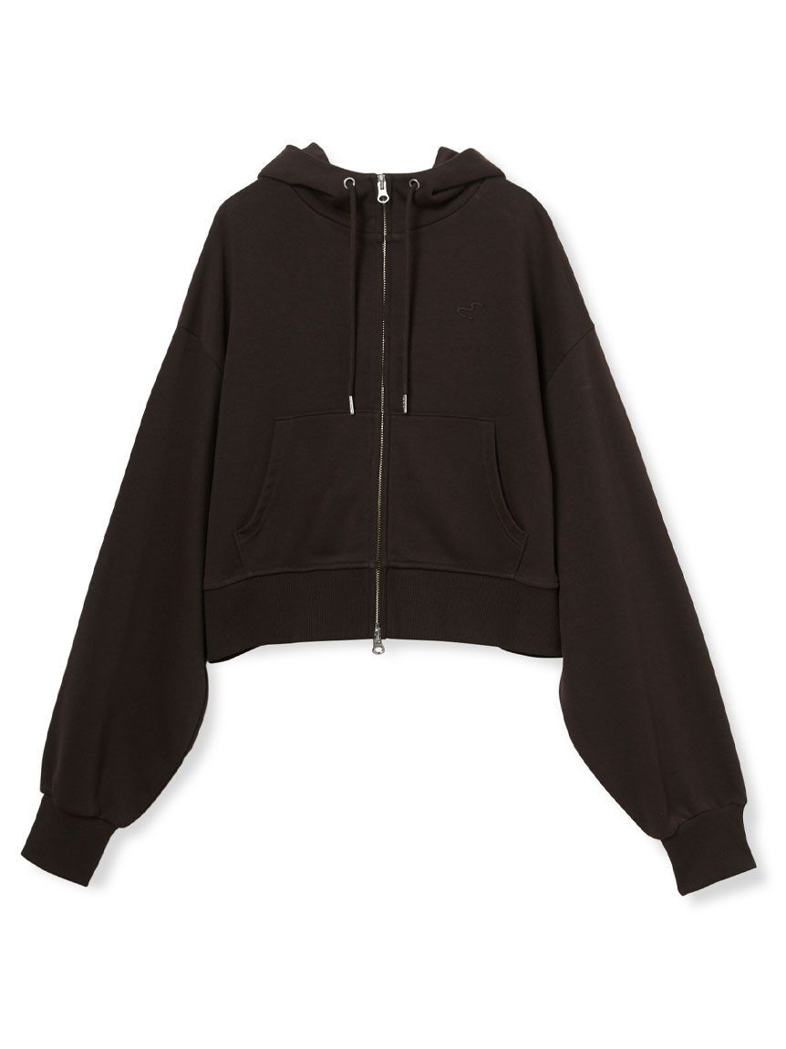 emmi atelier「【W&T】ジップアップフーディー/コンパクトサイズ【セットアップ対応】」|パーカー|BRW