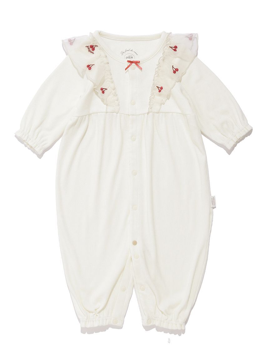 GELATO PIQUE KIDS & BABY「【BABY】チェリー柄チュール2WAYオール」|ロンパース|