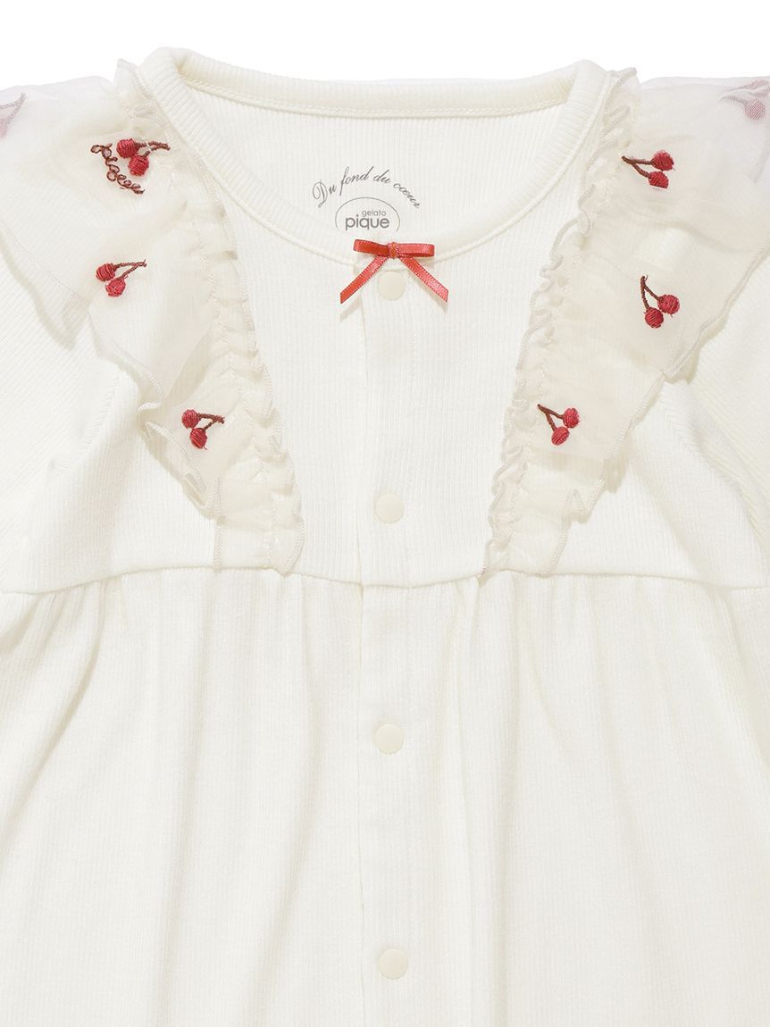 GELATO PIQUE KIDS & BABY「【BABY】チェリー柄チュール2WAYオール」|ロンパース|