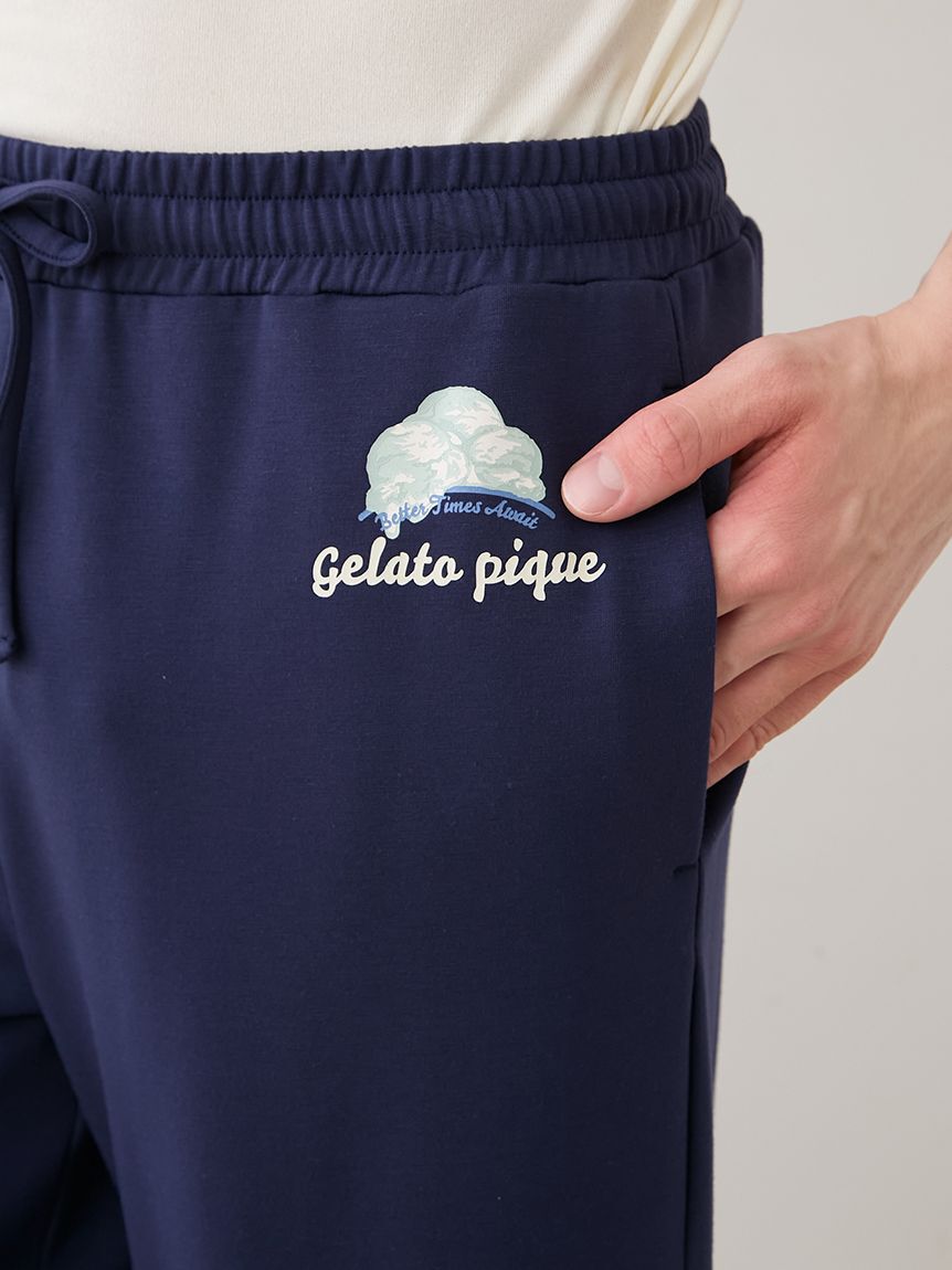 GELATO PIQUE HOMME「【HOMME】【抗菌防臭】インレイジェラートロゴロングパンツ」|ルームウェア|