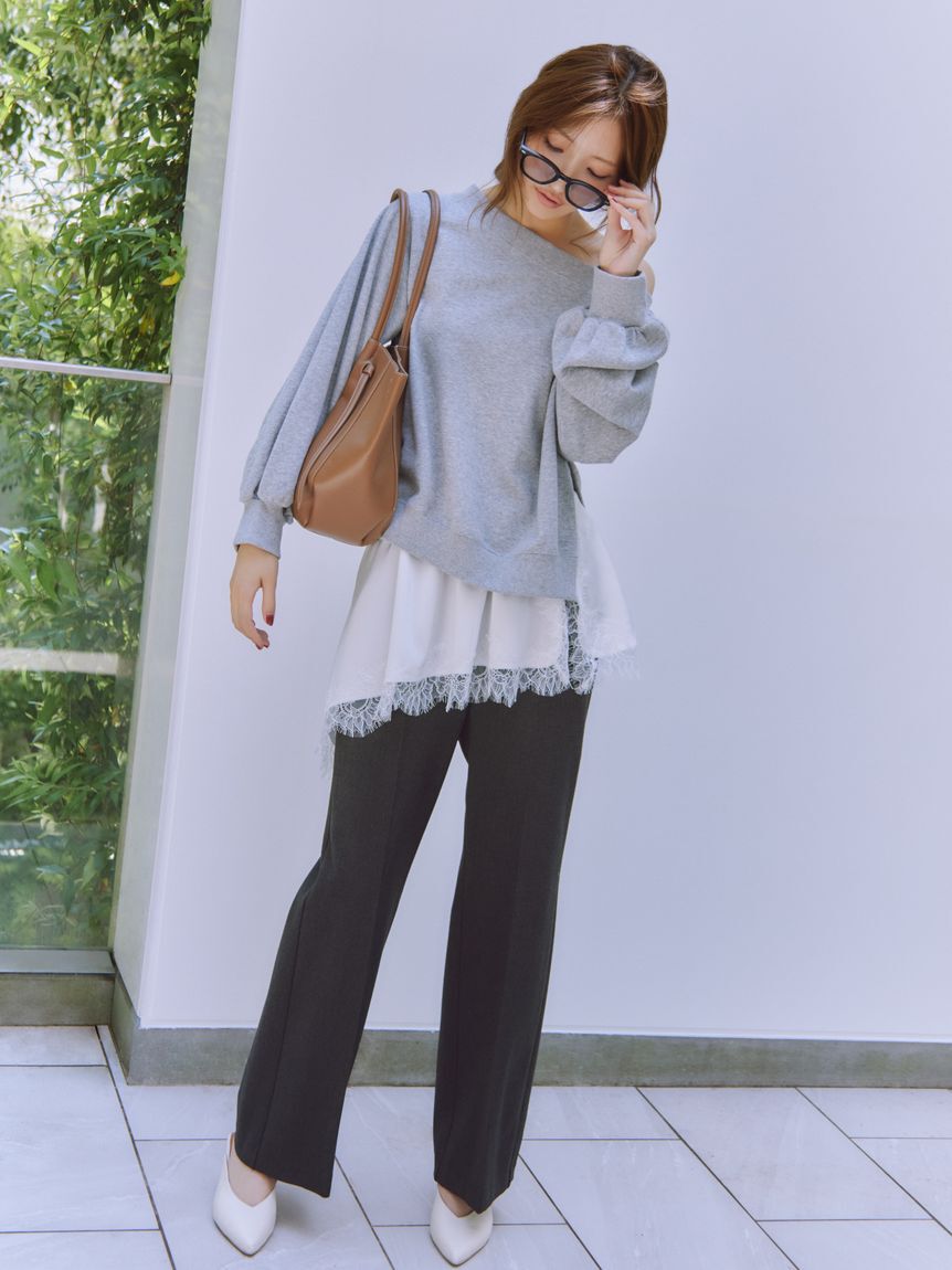 FRAY I.D「2wayレーストリムオフショルスウェット」|Tシャツ・カットソー|