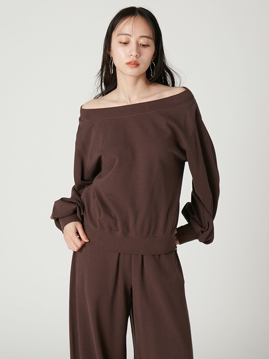 FRAY I.D「2wayレーストリムオフショルスウェット」|Tシャツ・カットソー|