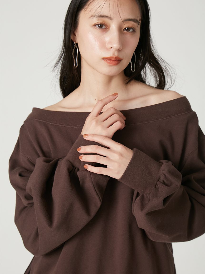 FRAY I.D「2wayレーストリムオフショルスウェット」|Tシャツ・カットソー|