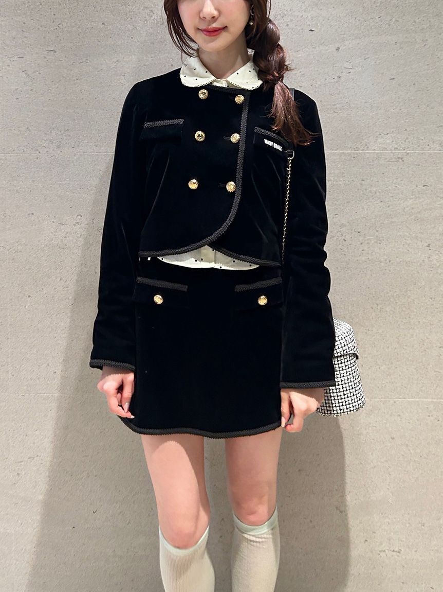 LILY BROWN「【LILY BROWN&times;MARY QUANT】ダブルボタンジャケット」|ノーカラージャケット|