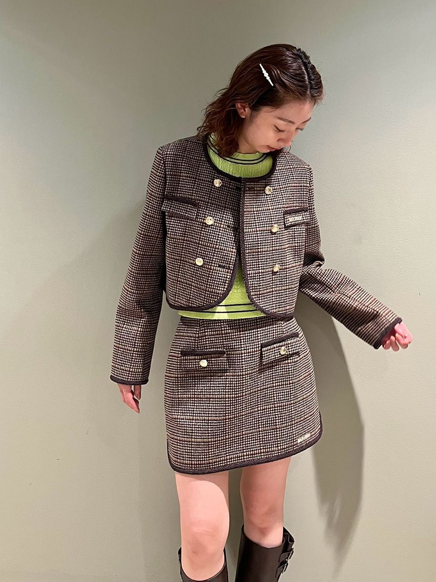 LILY BROWN「【LILY BROWN&times;MARY QUANT】ダブルボタンジャケット」|ノーカラージャケット|