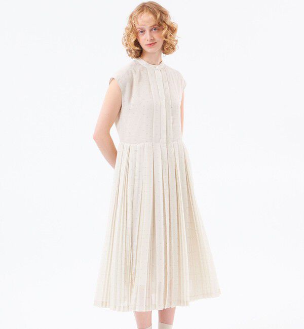 MACKINTOSH PHILOSOPHY「【WEB&一部店舗限定】【WILLINGHAM DRESS】トリプルドットプリーツ」|ワンピース|オフホワイト