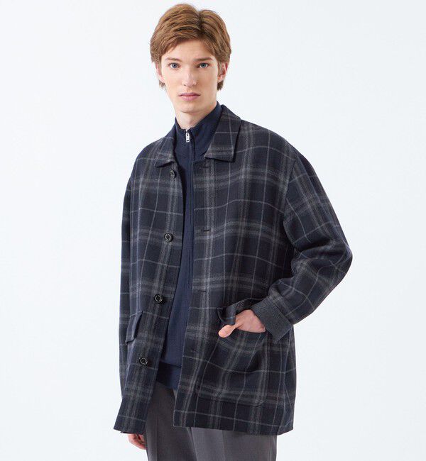 MACKINTOSH PHILOSOPHY「【WEB&一部店舗限定】リバーシブルカーコート 高密度リバークロス」|レインコート|ネイビー