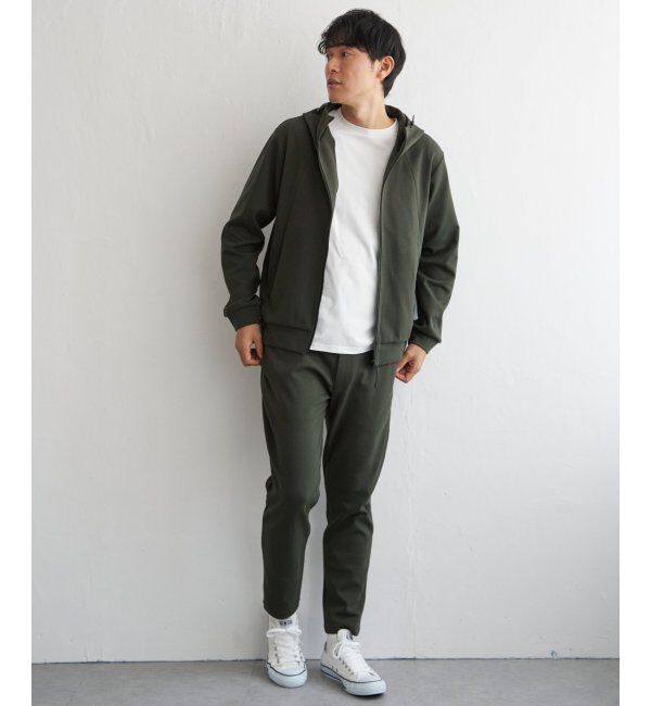 ikka「テックストレッチジップパーカー」|カーディガン|