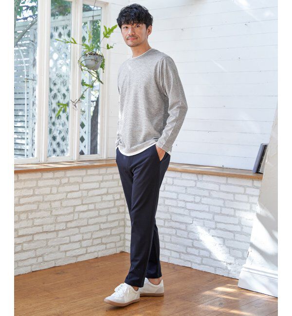 IKKA LOUNGE「【雑誌MonoMax4月号掲載】GOKU楽ワークポンチイージーパンツ「小泉孝太郎さん着用モデル」」|スラックス|