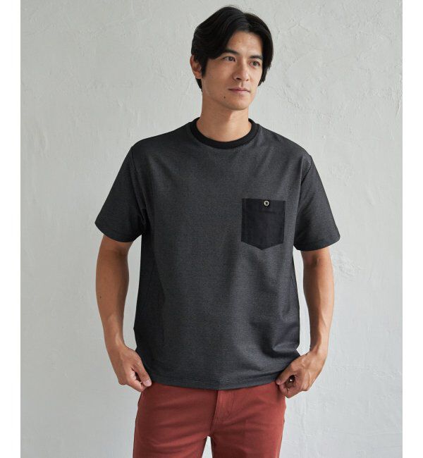 ikka「【接触冷感】デニムライクポケットTシャツ」|Tシャツ・カットソー|ブラック